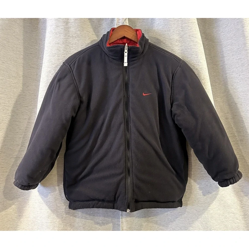 Vintage Nike Reversible Full Zip Jacket Coat Youth Boys‎ Medium 10-12